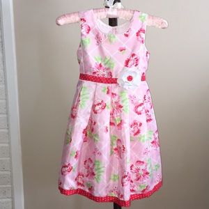 JONA MICHELLE PINK FLORAL GIRLS DRESS
